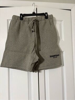 Essentials Fear of God Dark Oatmeal Shorts